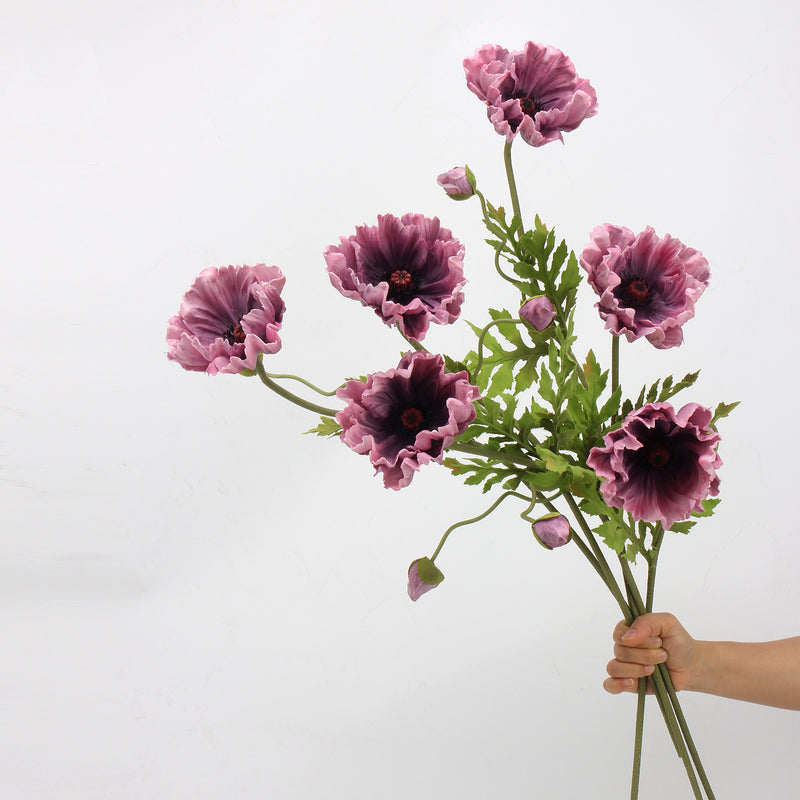 Tiges de coquelicots brûlés d'automne de 25 pouces de hauteur, décoration d'automne et d'hiver en gros 