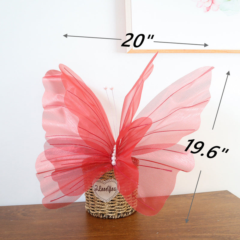 Bulk Extra Size Floral Butterfly Glitter Under The Light for Floral Arrangement Flower Head Photo Mall Prop Wholesale