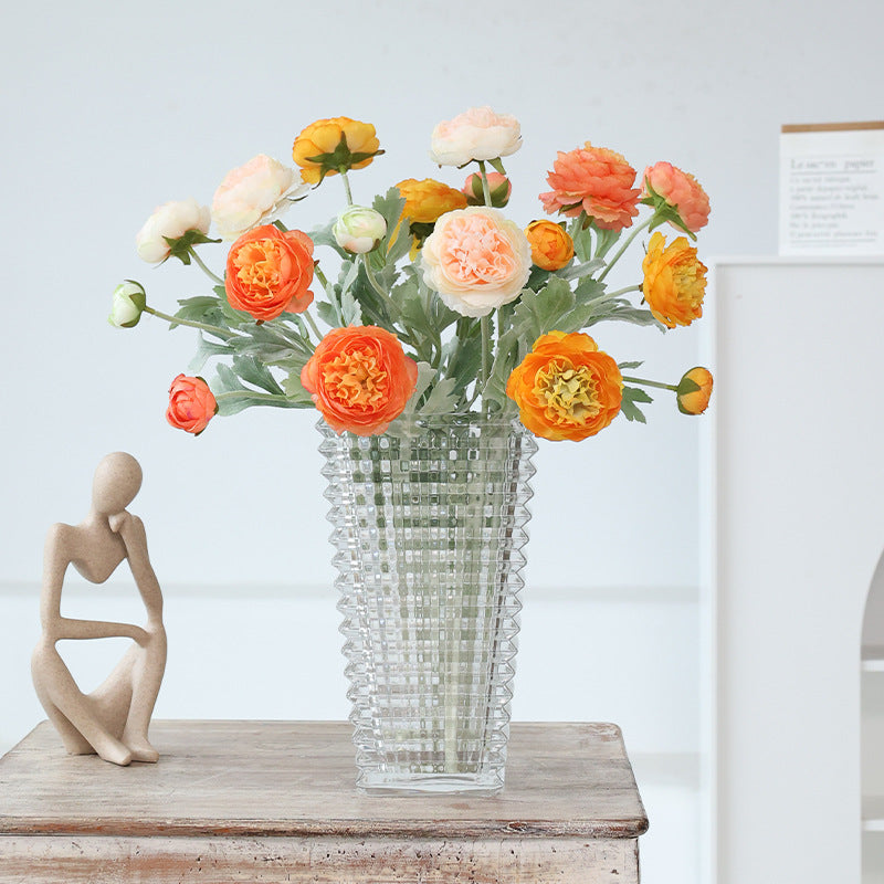 Tiges de renoncules en vrac de 20 pouces Fleurs de renoncules artificielles Fleurs de renoncules en soie en gros