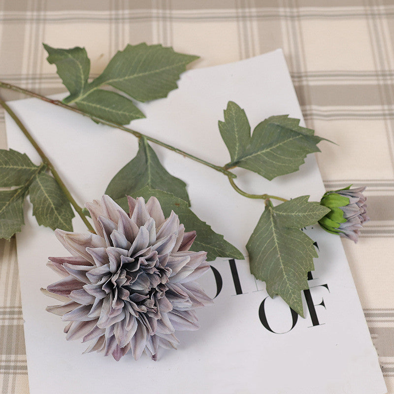 Lot de 6 tiges de dahlia artificielles en soie de 63,5 cm de long, pour décoration de fête à thème des années 1970, vente en gros