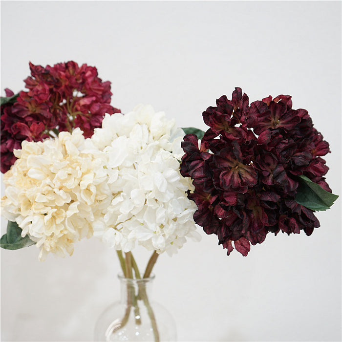Flores a granel de 13" para otoño e invierno Hortensias con tallo Arreglos florales de otoño con hortensias al por mayor