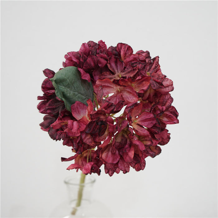 Bulk 13" Burnt Hydrangeas Stem Silk Dried Hydrangea Floral Arrangements Wholesale