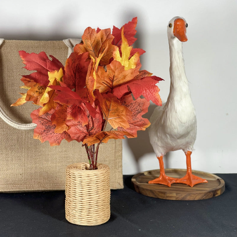 Bulk Maple Fall Leaves Bush Artificial Silk Flowers Fall Decorations Wholesale