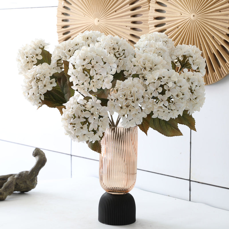 Bouquet d'hortensias en vrac de 17 pouces, fleurs résistantes aux UV pour l'extérieur et l'intérieur, vente en gros 
