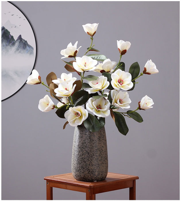 Bulk 30" Long Magnolia Stem Spray Faux Real Touch Magnolia Flowers Wholesale