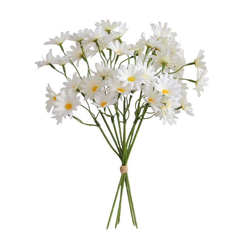 Bulk 10.6" Daisy Stems Lifelike Silk Floral Arrangements for Weddings Crafts DIY Wholesale