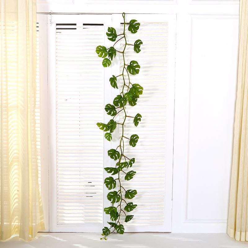 Bulk 10pcs 55ft in Total Faux Greenery Garland Tropical Leaves Garland for Outdoors and Indoors Wholesale