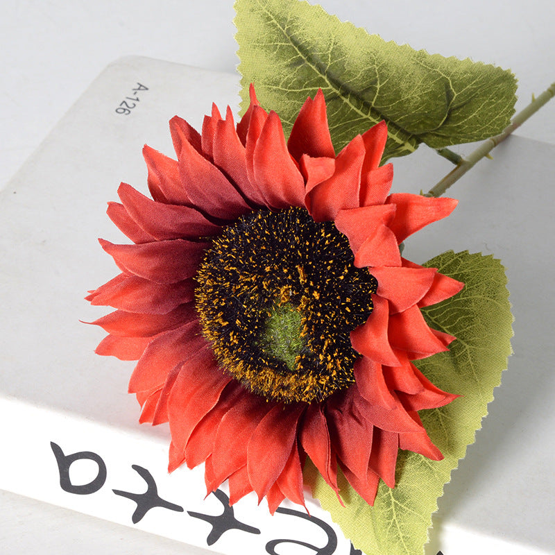 Bulk 18" Artificial Sunflower Stems Silk Flowers for Floral Arrangement Wholesale