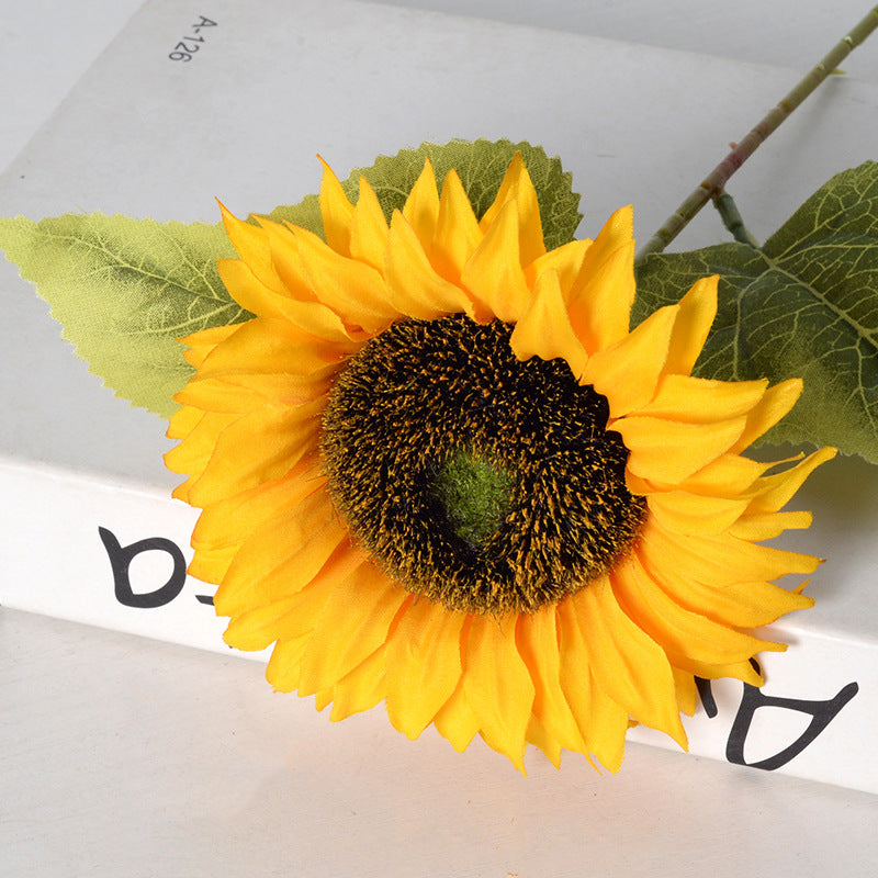 Bulk 18" Artificial Sunflower Stems Silk Flowers for Floral Arrangement Wholesale
