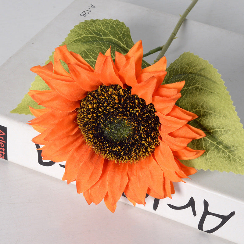 Bulk 18" Artificial Sunflower Stems Silk Flowers for Floral Arrangement Wholesale