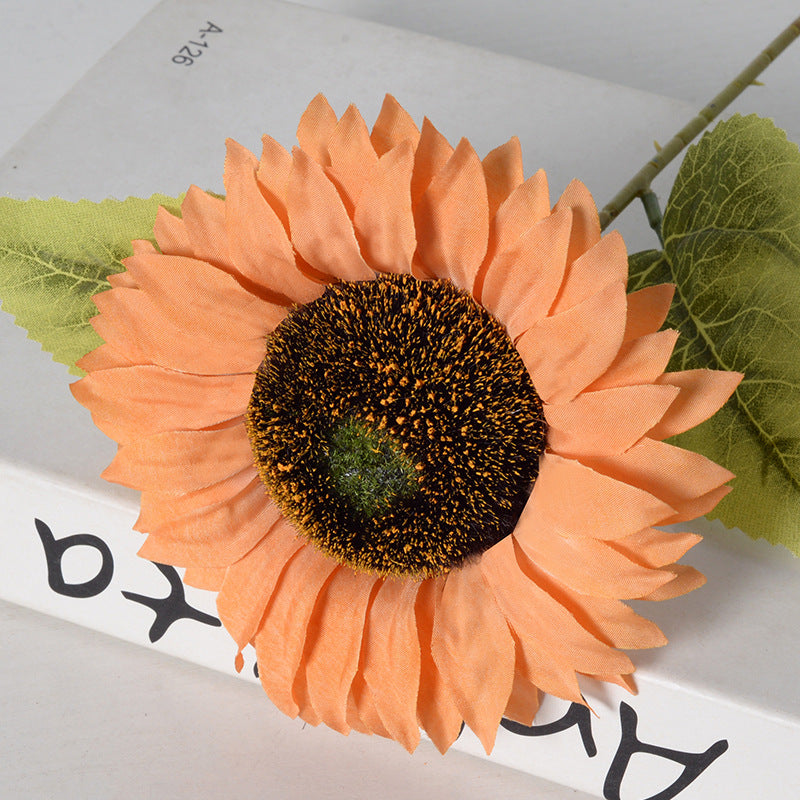 Bulk 18" Artificial Sunflower Stems Silk Flowers for Floral Arrangement Wholesale