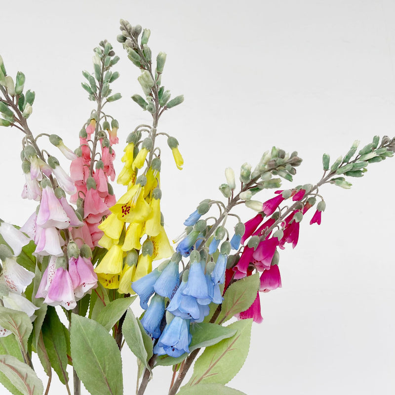 Lot de 3 tiges de digitales en soie pour arrangement de fleurs artificielles en gros 