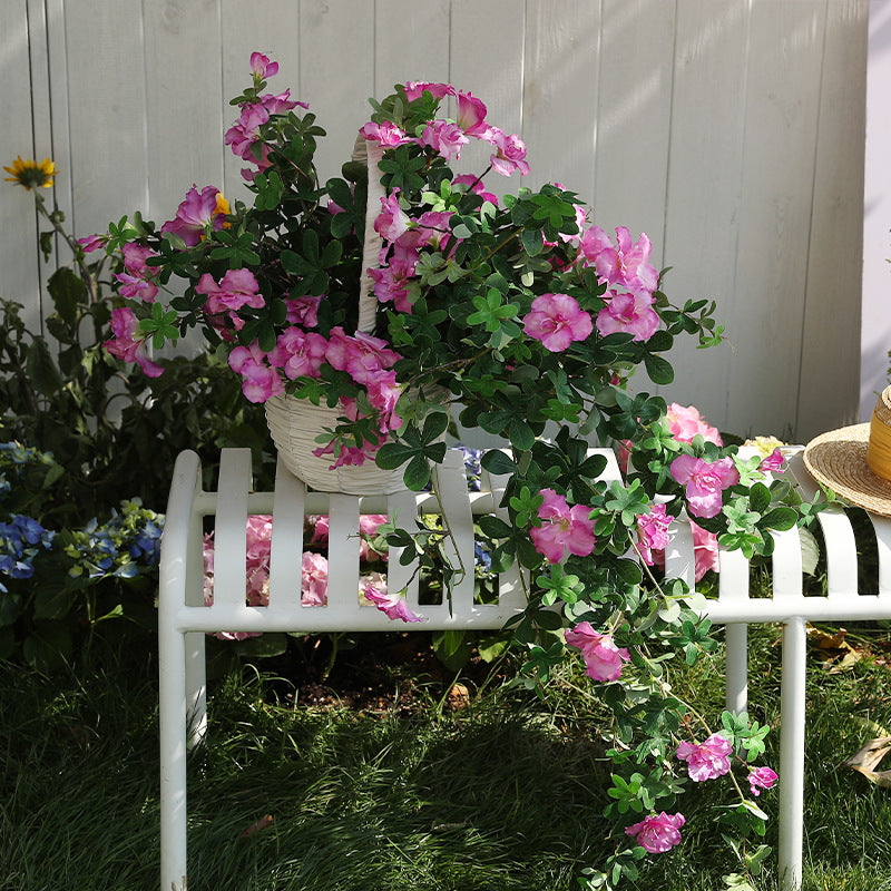 Bulk 40" Faux Hanging Azalea Bushy Flowers UV Resistant for Outdoors Wholesale