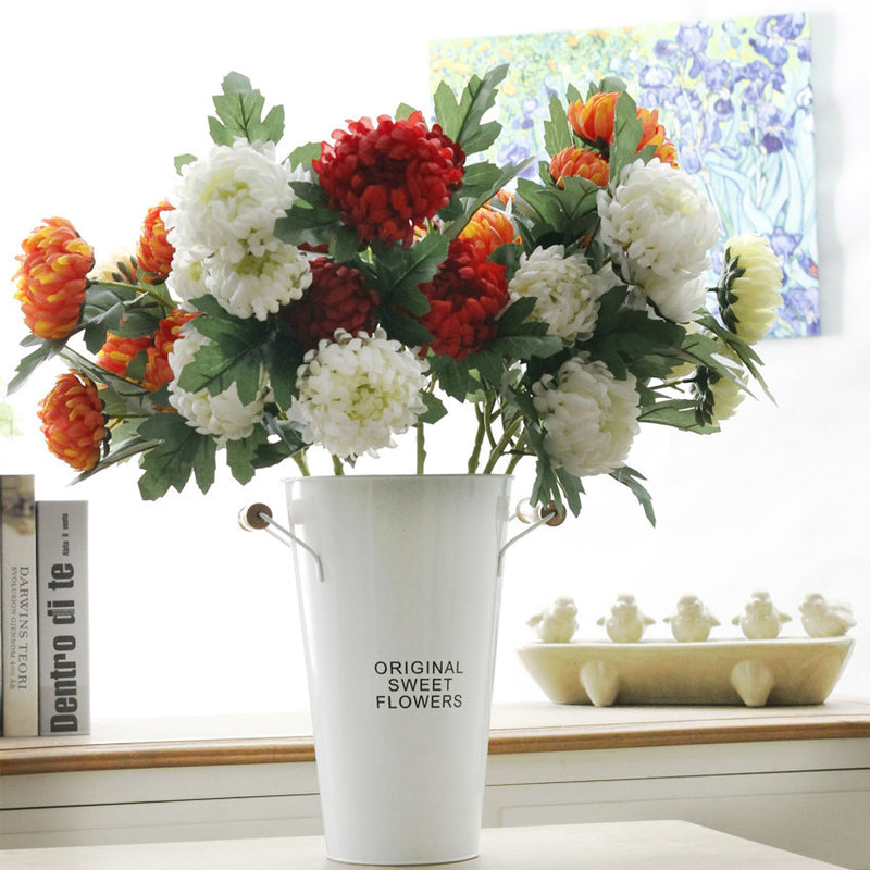 Bulk 2pcs Kiku Stems Chrysanthemum Spray Mum Branches Autumn Decoration Wholesale