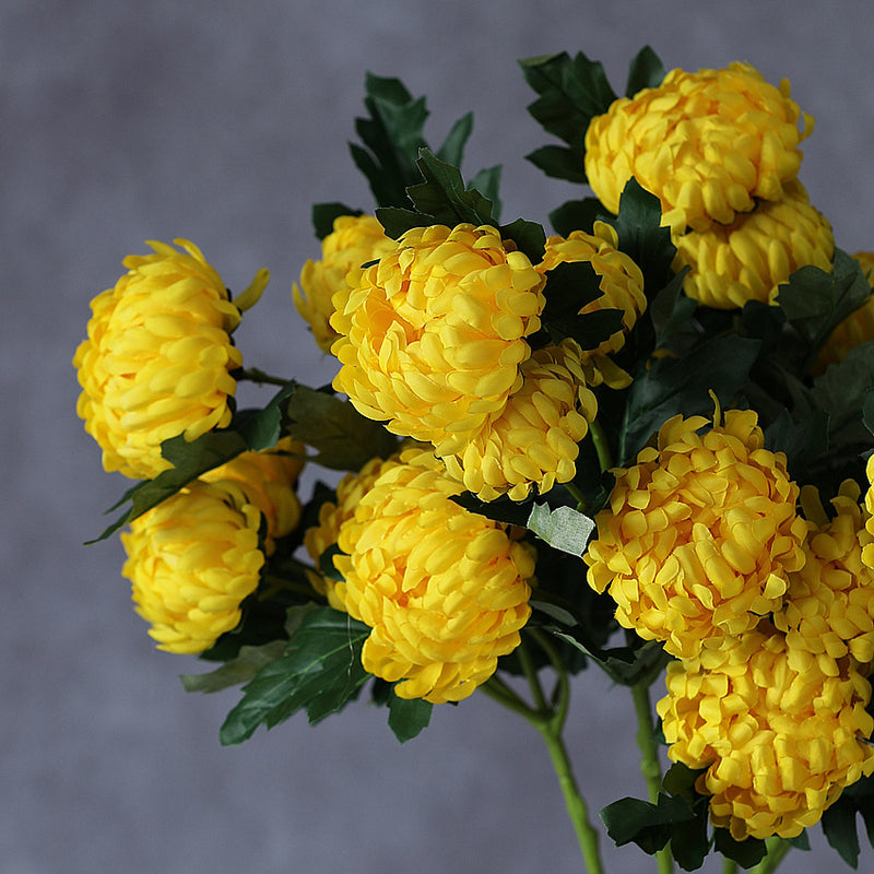 Bulk 2pcs Kiku Stems Chrysanthemum Spray Mum Branches Autumn Decoration Wholesale