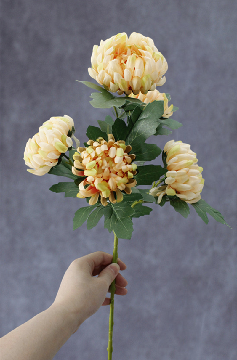 Bulk 2pcs Kiku Stems Chrysanthemum Spray Mum Branches Autumn Decoration Wholesale