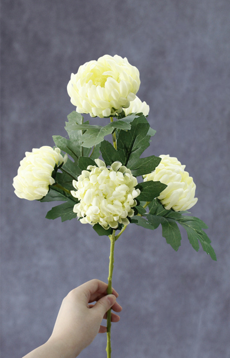 Bulk 2pcs Kiku Stems Chrysanthemum Spray Mum Branches Autumn Decoration Wholesale