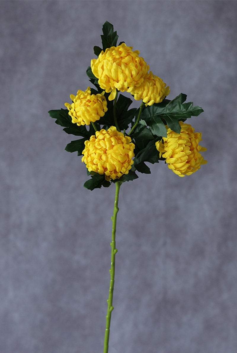 Bulk 2pcs Kiku Stems Chrysanthemum Spray Mum Branches Autumn Decoration Wholesale