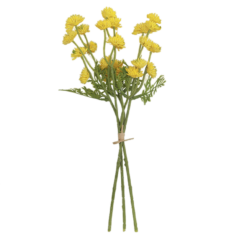 Bulk 12" Bundle Faux Yellow Berries Spring Flowers Real Touch Wholesale