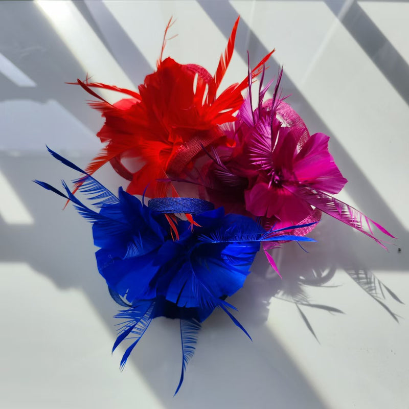 Bulk Christmas Ornaments Feather Flowers with Clip Christmas Decoration Wholesale