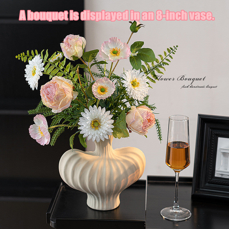 Bulk 19" Pre-Arranged Premium Silk Artificial Flower Bouquet for Wedding Decor, Home Centerpieces Wholesale