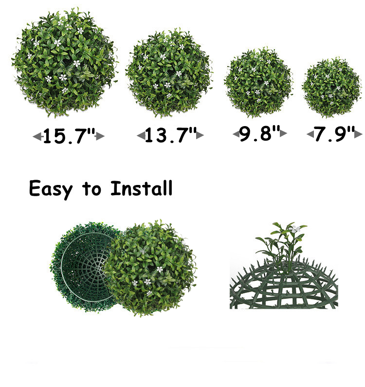 Bulk Greenery Flower Spheres Artificial Topiary Ball Wholesale