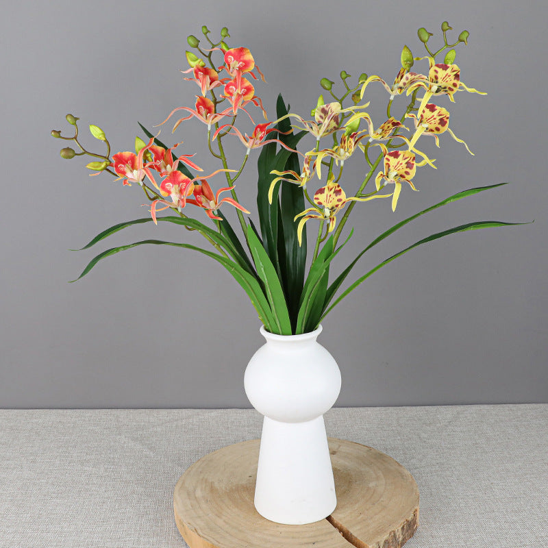 Tiges de buisson de fleurs de lys araignée en vrac avec feuilles pour l'artisanat Bonsaï DIY en gros