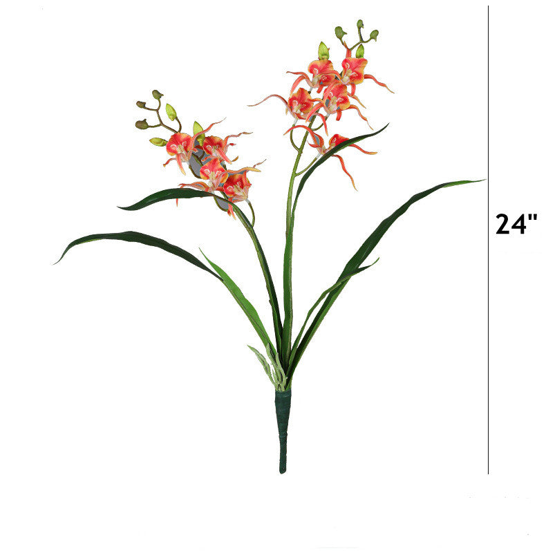 Tiges de buisson de fleurs de lys araignée en vrac avec feuilles pour l'artisanat Bonsaï DIY en gros