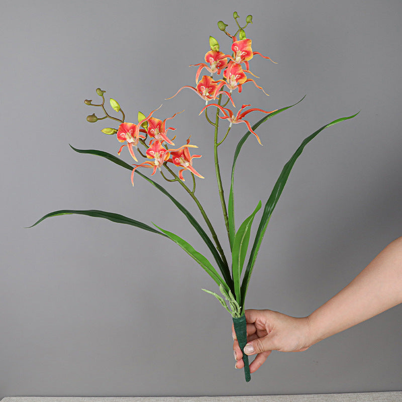 Tiges de buisson de fleurs de lys araignée en vrac avec feuilles pour l'artisanat Bonsaï DIY en gros