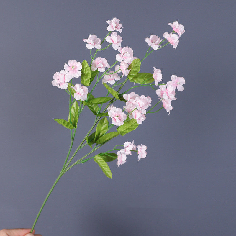 Bulk 4 Pcs 18.5" Artificial Silk Forget Me Not Bouquet Realistic Blue Flowers for Fall Decor Vase Arrangement Wedding DIY Wholesale