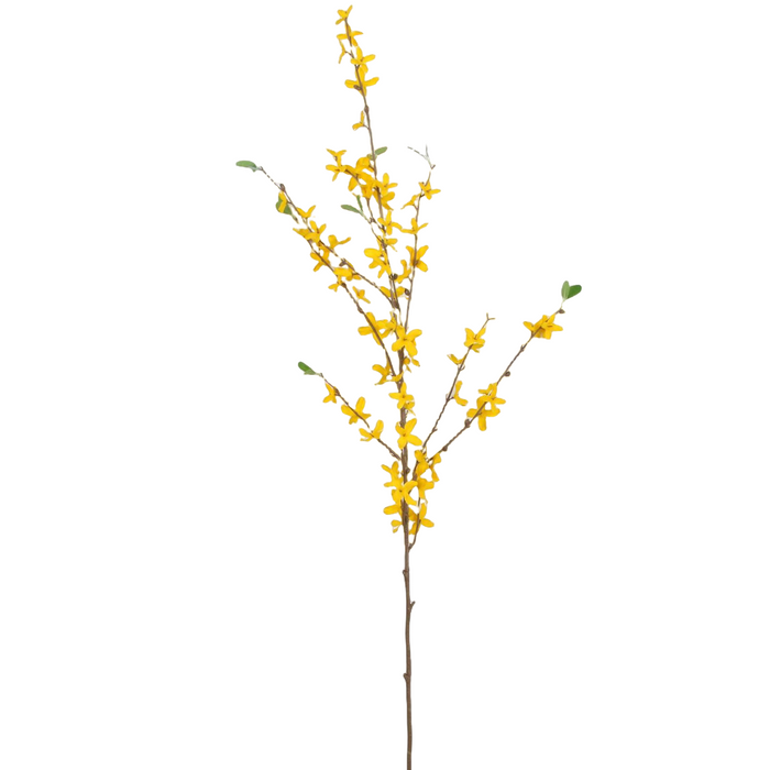 Bulk 40" Yellow Faux Spring Forysythia Branch Flowers Blossom Wholesale