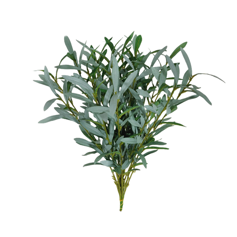 Bulk 20pcs 19.7 Inches Artificial Olive Leaves Stems Faux Greenery Branches for DIY Wholesale