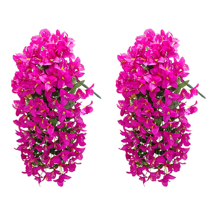Bulk Bougainvillea Hanging Bush Artificial Flowers Plants for Outdoors Trailing Vines UV Resistant Autumn Decor Wholesale