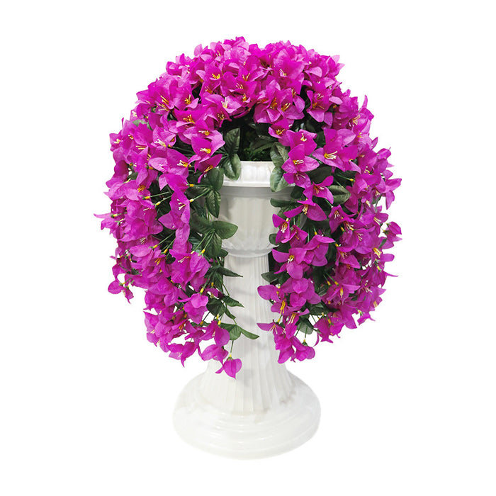 Bulk Bougainvillea Hanging Bush Artificial Flowers Plants for Outdoors Trailing Vines UV Resistant Autumn Decor Wholesale