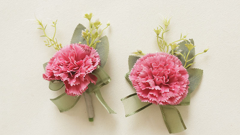 Bulk Carnation Corsage and Boutonniere Set for Wedding Party Cake Toppers Wholesale