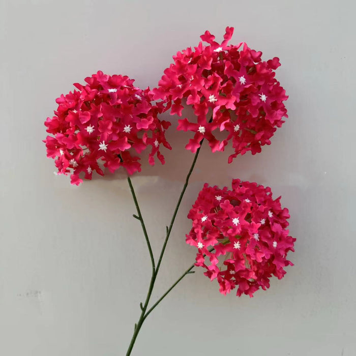 Colección de decoración de flores rosa fucsia a granel flores de seda artificiales al por mayor 