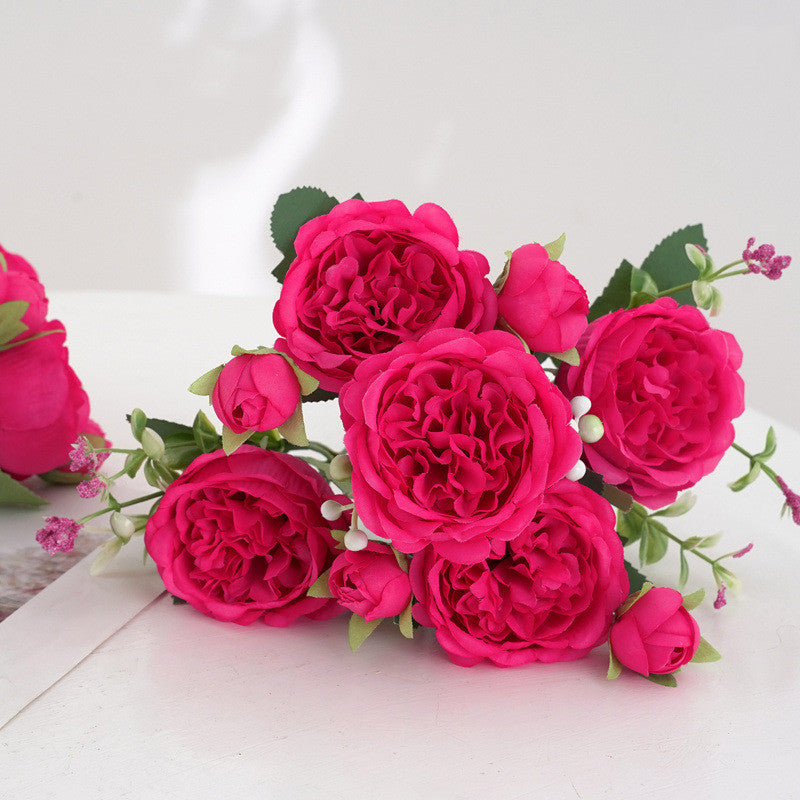 Bulk 11.8" Small Spring Peony Bush Bouquet Flower Arrangements Wholesale