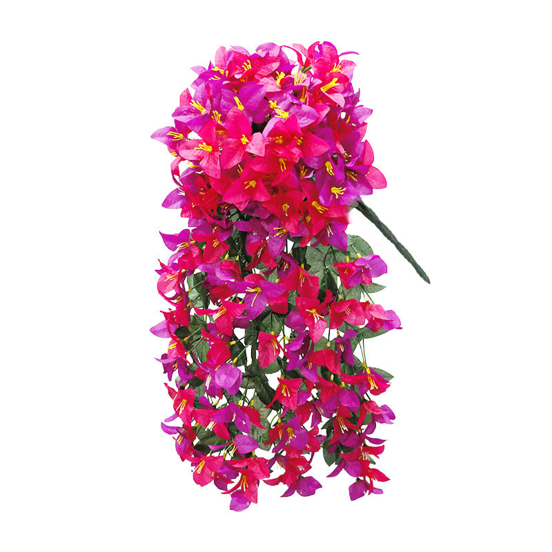 Bulk Bougainvillea Hanging Bush Artificial Flowers Plants for Outdoors Trailing Vines UV Resistant Autumn Decor Wholesale