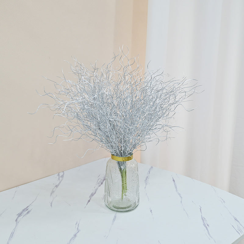 Bulk 20 inches Tall Glitter Curly Christmas Branches Tree Sprigs and Twigs Decorations Wholesale