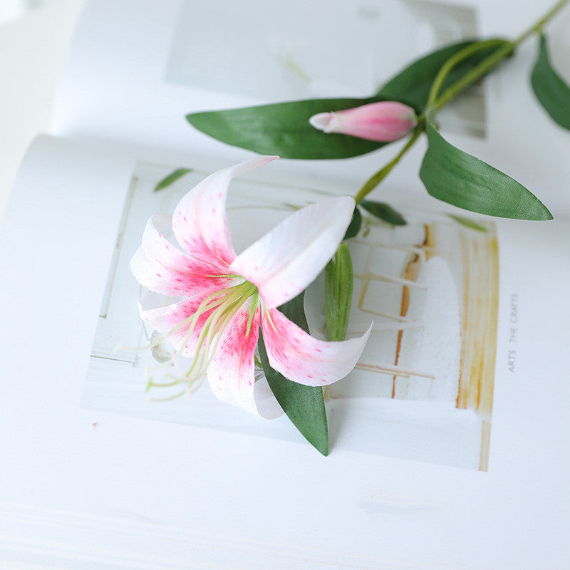 Bulk 2Pcs 23.6" Gloriosa Flame Lily Stems Flowers Artificial Wholesale