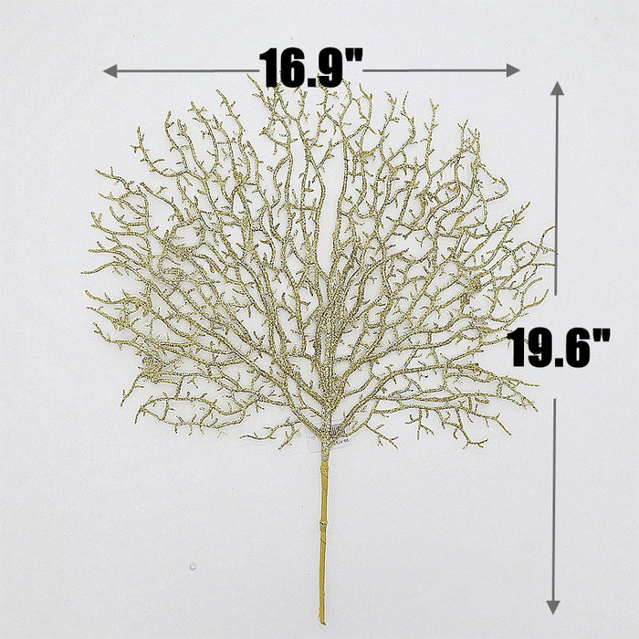 Bulk 19.6" Golden Antler Shaped Tree Branch Manzanita Branches for Festival Decor Wholesale