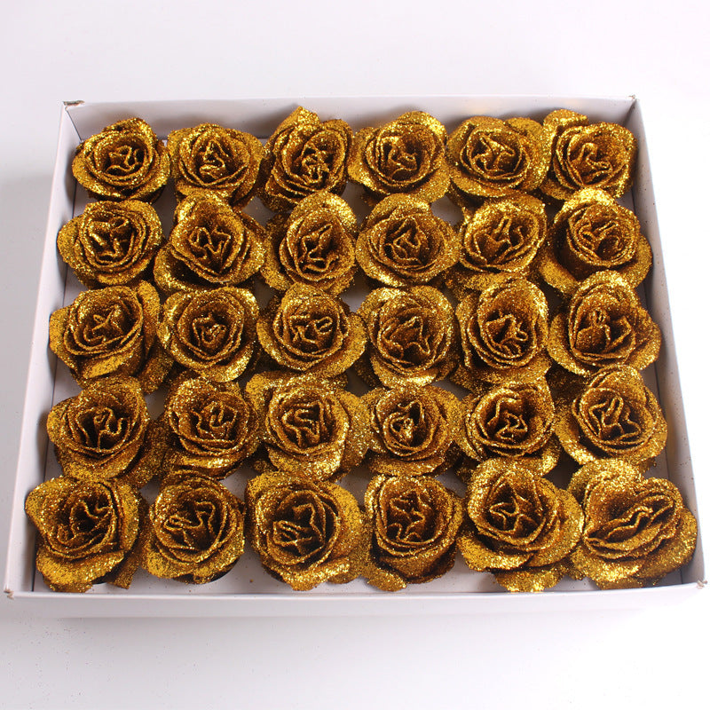 Bulk 30pcs DIY Glitter Roses Bouquet Perfect For Anniversary Weddings Wholesale