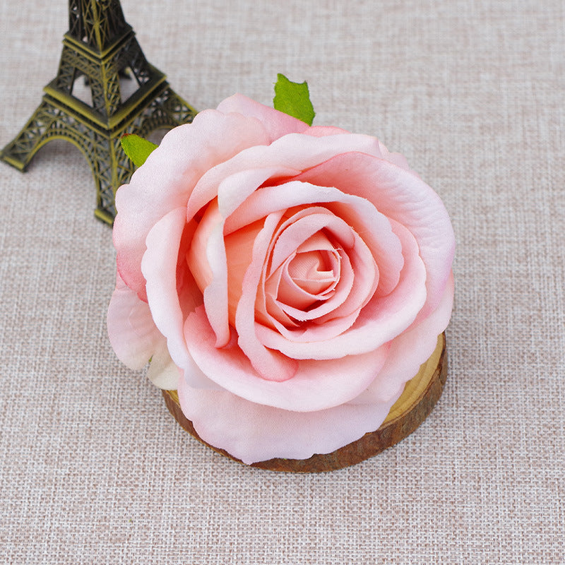 Bulk 10pcs Realistic Bionic Flannel Roses Heads for DIY Wedding Party Baby Shower Home Decoration