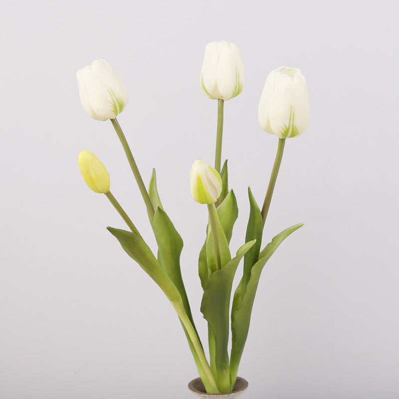 Bulk 2025 Upgraded Gradient Color Tulips Bouquet Real Touch Latex Tulip Flowers Wholesale