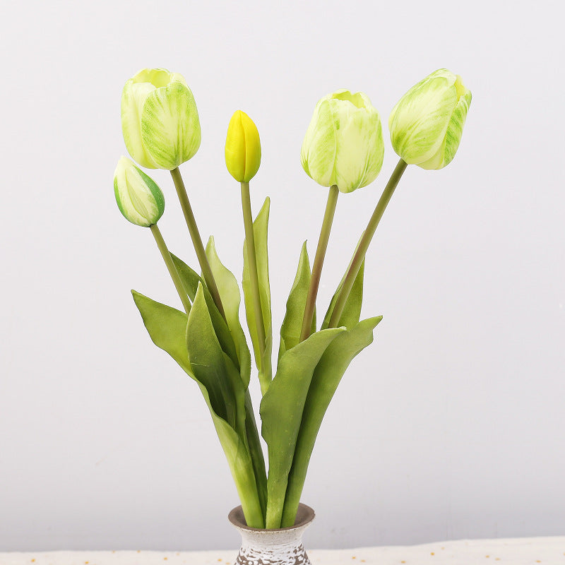 Bulk 2025 Upgraded Gradient Color Tulips Bouquet Real Touch Latex Tulip Flowers Wholesale