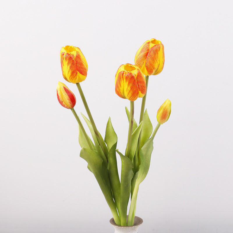 Bulk 2025 Upgraded Gradient Color Tulips Bouquet Real Touch Latex Tulip Flowers Wholesale