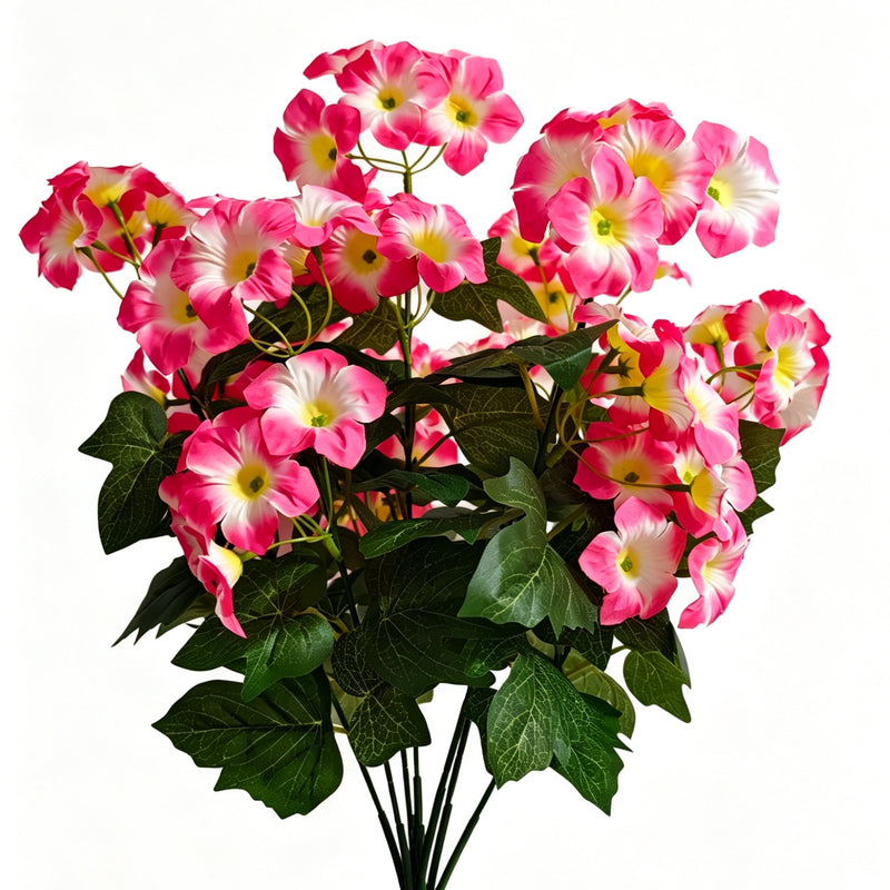 Bulk Upgraded 19" UV-Resistant Artificial Petunias – Realistic Silk Flowers for Outdoor Decor Wholesale