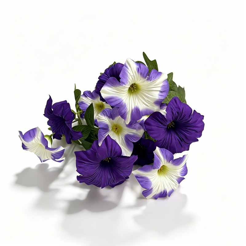 Bulk Upgraded 19" UV-Resistant Artificial Petunias – Realistic Silk Flowers for Outdoor Decor Wholesale