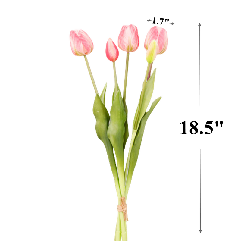 Bulk 2025 Upgraded Gradient Color Tulips Bouquet Real Touch Latex Tulip Flowers Wholesale