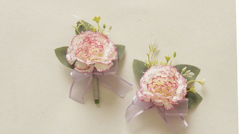 Bulk Carnation Corsage and Boutonniere Set for Wedding Party Cake Toppers Wholesale